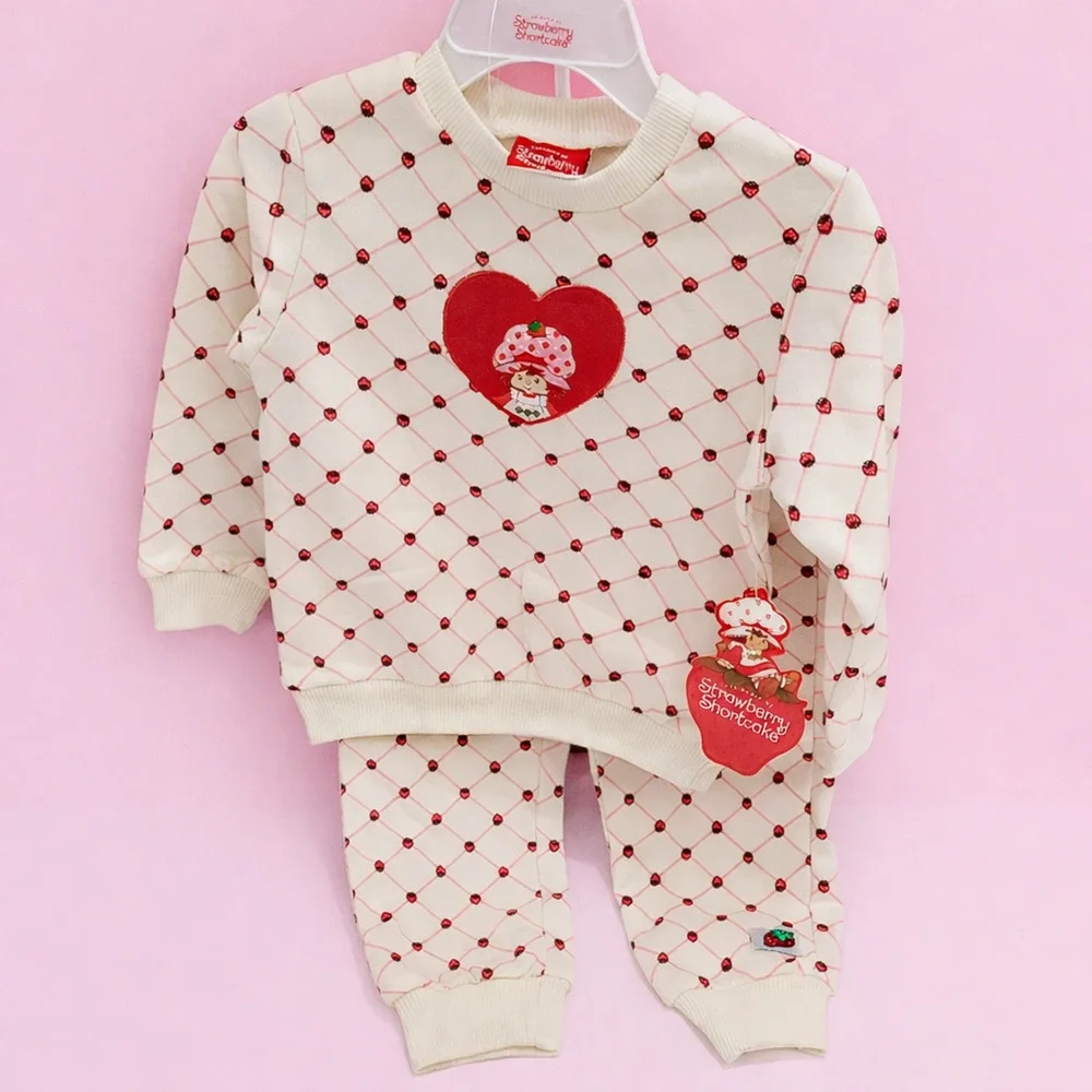 Strawberry Shortcake Jogger Set Girls 9 Months 2 PC Outfit Long Sleeves NWT